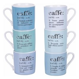 Set 6 tazzine caffe' in new bone china 90 ml,Victionary Ocean