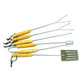 Blinky Set per Barbecue 5 Pezzi Manico Legno