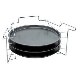 Set Cuoci Pizza 4 Pezzi Cm 29 in Carbon Steel Antiaderente Grigio Scuro