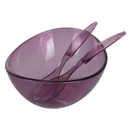 Set insalatiera e 2 posate a servire Fashion, rosa antico