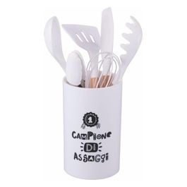 Set porta utensili, 7 utensili in silicone inclusi, Funny
