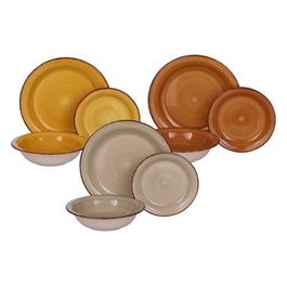 Set Tavola 18 Pezzi Elements in Stoneware