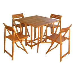 Set Tavolo  4 Sedie Birra Acacia