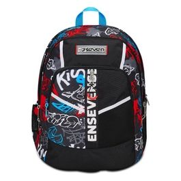Zaino Scuola Advanced Half Street Nero Rosso