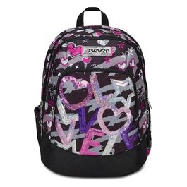 Zaino Scuola Advanced Draft Heart Nero Fucsia