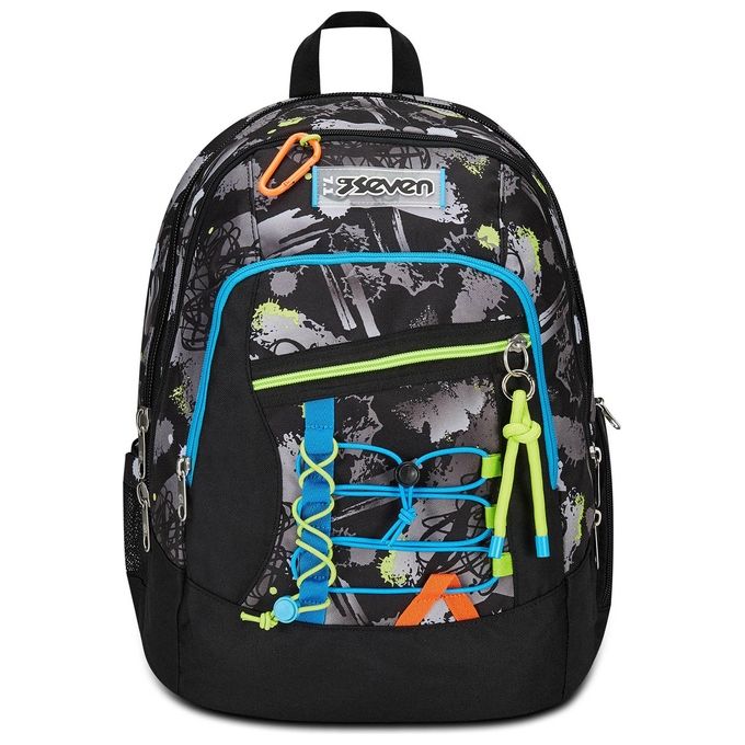 Seven 200102412-899 Advanced Feeling Me Zaino Scolastico Doppio Scomparto 32 L Poliestere colore Nero