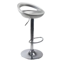 Sgabello da Bar Seattle in Abs e Metallo 46x42cm/H95cm Silver Lucido