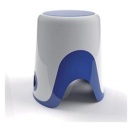 Sgabello Wendy Bianco/Blue Resina 38,9x35,6x32,6 Cm