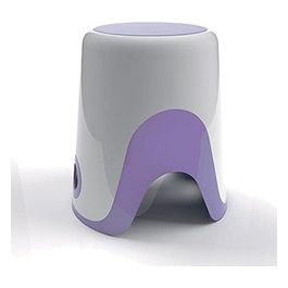 Sgabello Wendy Bianco/Lilla Resina 38,9x35,6x32,6 Cm