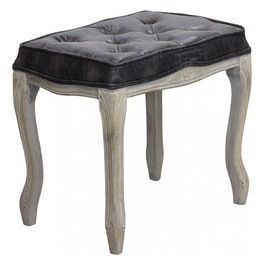 Sgabello Marly In Ecopelle Vintage Grigio