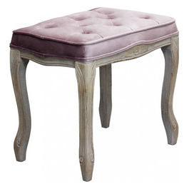 Sgabello Marly In Velluto Rosa