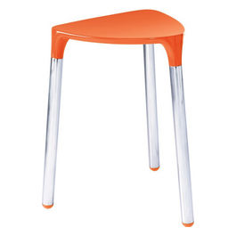 Sgabello Arancio Resina 43,5x37x32,3 Cm
