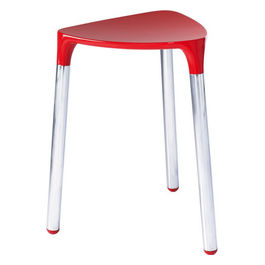 Sgabello Rosso Resina 43,5x37x32,3 Cm