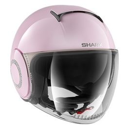 Casco Jet Nano Crystal Blank Rosa
