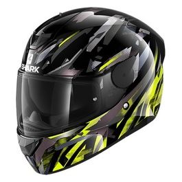 Casco integrale a doppia visiera D-SKWAL 2 KANHJI   Nero-Giallo-Antracite