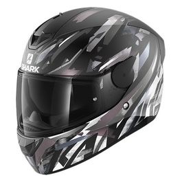 Casco integrale a doppia visiera D-SKWAL 2 KANHJI Mat   Nero-Bianco-Antracite Opaco