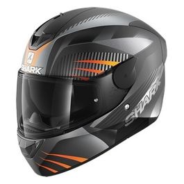Casco integrale a doppia visiera D-SKWAL 2 MERCURIUM Mat   Nero-Antracite-Arancione Opaco