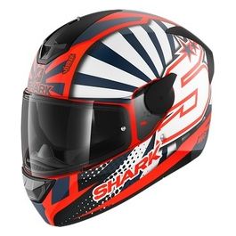 Casco integrale a doppia visiera D-SKWAL 2 ZARCO 2019 Mat   Arancione Opaco-Bianco-Blu