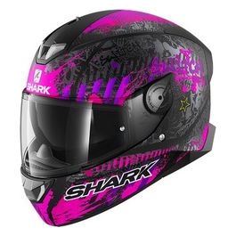 Casco integrale a doppia visiera con LED integrati SKWAL 2.2 SWITCH RIDER Mat   Nero Opaco-Viola