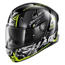 Casco integrale a doppia visiera con LED integrati SKWAL 2.2 NOXXYS   Nero-Giallo-Argento