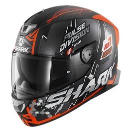 Casco integrale a doppia visiera con LED integrati SKWAL 2.2 NOXXYS Mat   Nero Opaco-Arancione-Argento