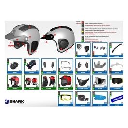 Shark Helmets VE2500PBLKTU Presa Aria Superiore ATV DRAK - X DRAK Nero Taglia Unica