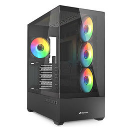 AK6 RGB Nero Case Mid-Tower ATX con Vetro Temperato