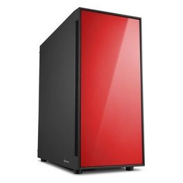 Sharkoon case am5 Silent atx 2xusb2, 2xusb3, 7 Slots, 2x140 Front, 1x140 Rear, red