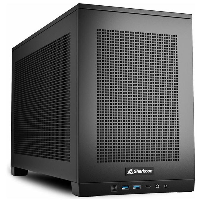 Sharkoon Rebel C20 ITX RGB PC Case Mini Itx Rgb Slot per 9 Ventole Capacita' Scheda Video Fino a 36.5cm