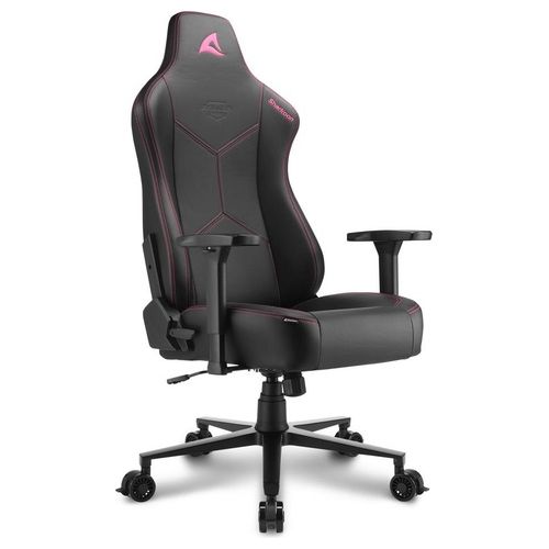 Sharkoon SKILLER SGS30 sedia in Pelle Sintetica, Dimensioni Comfort Nero Rosa