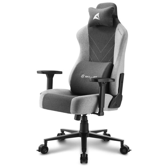 Sharkoon SKILLER SGS30 sedia in Tessuto, Dimensioni Comfort Grigia