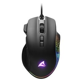 SHARK Force 3: il mouse da gioco definitivo con 12.800 DPI 8 pulsanti e illuminazione RGB - Ergonomico e adatto a tutti i tipi di impugnatura