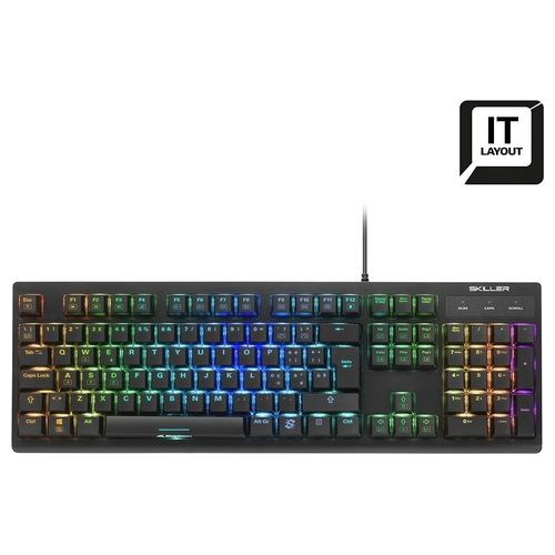 SKILLER SGK30 Tastiera Gaming Meccanica Switch Blue Layout Ita Rgb Personalizzabile
