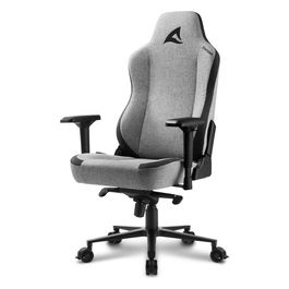Skiller SGS40 Sedia Gaming in Tessuto Alzata Gas Classe 4 Braccioli 4D Ruote da 75mm con Blocco Nero/Grigio