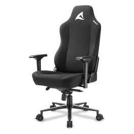 Skiller SGS40 Sedia Gaming in Tessuto Alzata Gas Classe 4 Braccioli 4D Ruote da 75mm con Blocco Nero