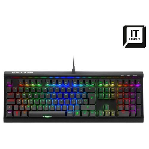 Sharkoon Tastiera Gaming Meccanica Skiller Sgk60, Switch Kailh box Brown, Layout ita, rgb