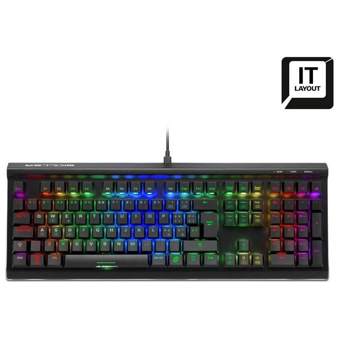 Sharkoon Tastiera Gaming Meccanica Skiller Sgk60, Switch Kailh box Brown, Layout ita, rgb