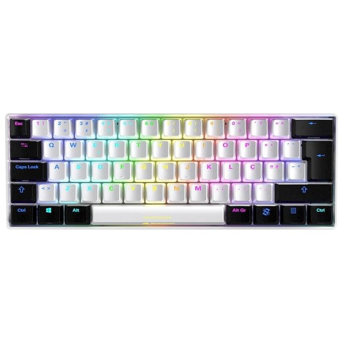 Sharkoon Tastiera Gaming Meccanica Sgk50 s4 Switch Kailh red, Layout ita, Bianco