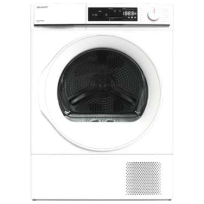 Sharp Asciugatrice a Carica Frontale 8 kg Classe E Pompa di Calore