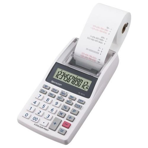 Sharp EL-1611V Calcolatrice da Scrivania Finanziaria Grigio/Bianco