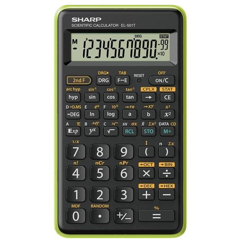 Sharp EL 501TB Calcolatrice Scientifica 10 Cifre Verde