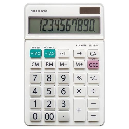 Sharp EL331WB Calcolatrice da Tavolo 10 Cifre