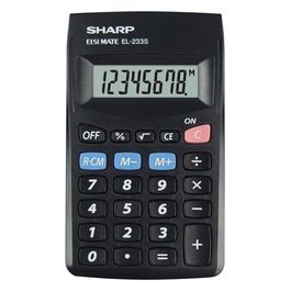 Sharp Elsi Mate El-233sb Calcolatrice Tascabile 8 Cifre Nero