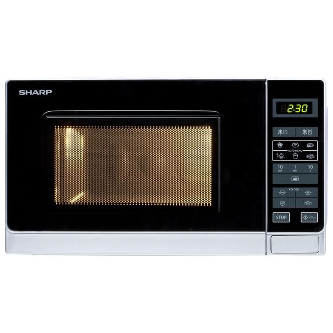 Sharp R-242INW Forno a Microonde Capacita' 20 Litri Potenza 800W 8 Funzioni automatiche 11 Livelli di potenza Controllo Touch Argento