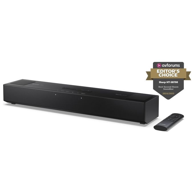 Sharp HT-SB700 Soundbar Compatta 2.0.2 Dolby Atmos Bluetooth con HDMI Earc o CEC Potenza Totale 140W 52cm Nero