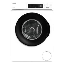 Sharp, Lavatrice a Carica Frontale, 7 Kg, 1400 RPM, Motore Inverter, Bianca