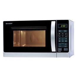 Sharp R-642INW Forno a Microonde con Grill Capacità 20 Litri Potenza 800W 6 Programmi  5 Livelli di potenza Display digitale Silver