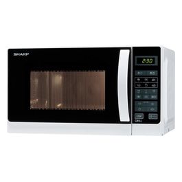 Sharp R-642WW Forno a Microonde con Grill Capacità 20 Litri Potenza 800W 6 Programmi 5 Livelli di potenza Display digitale Bianco