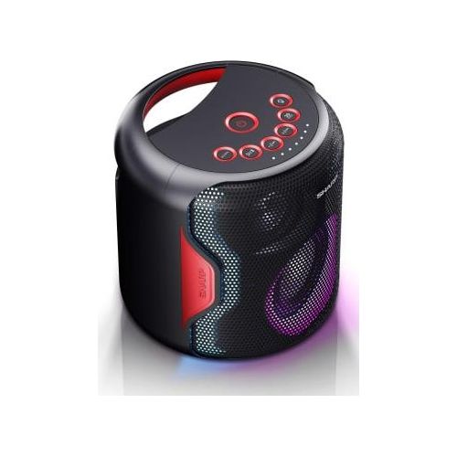 PS-921(BK) Altoparlante per Feste Bluetooth Compatto e Portatile con Luci da Discoteca Audio 2.1 e 3D Duo per Accoppiare un Secondo PS-921 in Stereo TWS Resistente agli Schizzi IPX5