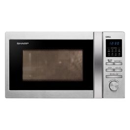 Sharp R622STWE Forno a Microonde con Grill Capacita' 20 Litri Potenza 800 W 8 Programmi Display LCD Acciaio Inox